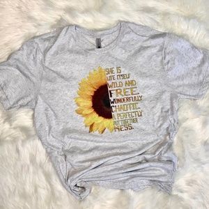 She Is LIfe Itselft Custom Grapic Tee - NWT